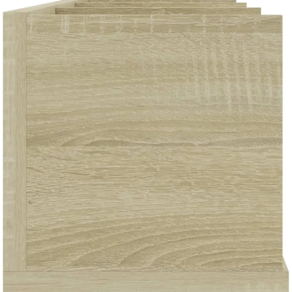 vidaXL Estanterías-Estante de pared para CD contrachapada color roble 75x18x18cm
