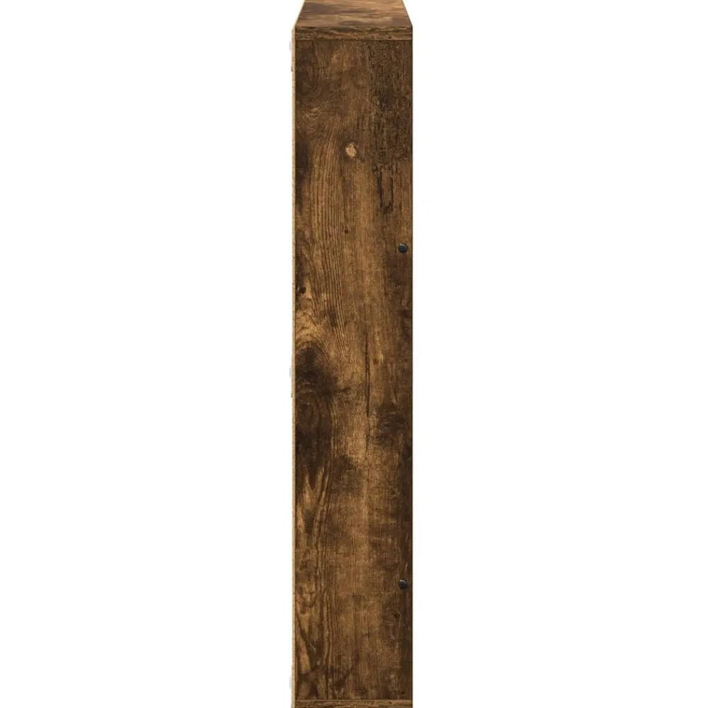 vidaXL Estante de revistas con estante 60 x 12 x 70 cm Roble ahumado Online