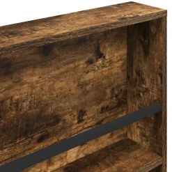 vidaXL Estante de revistas con estante 60 x 12 x 70 cm Roble ahumado Online