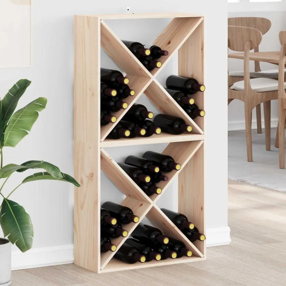 vidaXL Armarios Y Almacenamiento-Estante de Vino 2 pcs 62 x 25 x 62 cm