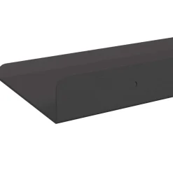 vidaXL Estante flotante 3 pcs 40 x 9 x 2,5 cm Acero Negro Hot