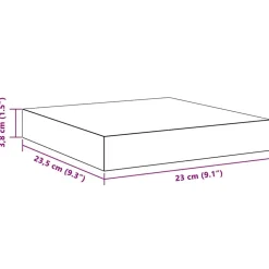 vidaXL Estante flotante de pared MDF 23x23,5x3,8 cm Blanco Discount
