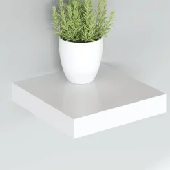 vidaXL Estante flotante de pared MDF 23x23,5x3,8 cm Blanco Discount