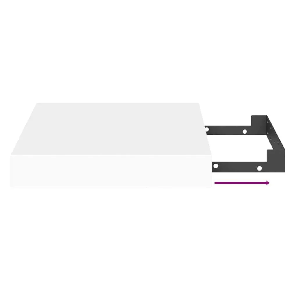 vidaXL Estante flotante de pared MDF 23x23,5x3,8 cm Blanco Discount