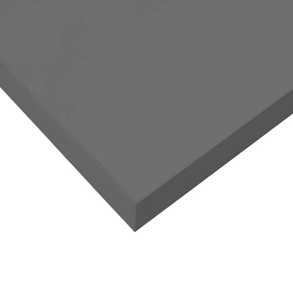vidaXL Estanterías-Estante flotante de pared MDF gris brillo 23x23,5x3,8 cm