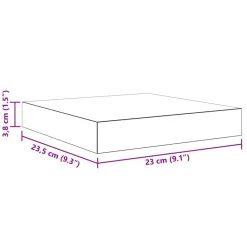 vidaXL Estanterías-Estante flotante de pared MDF gris brillo 23x23,5x3,8 cm