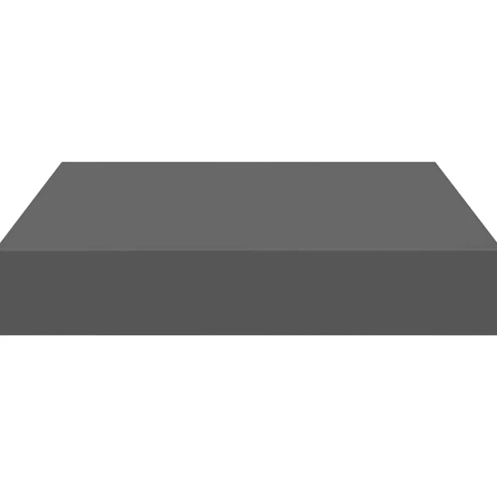 vidaXL Estanterías-Estante flotante de pared MDF gris brillo 23x23,5x3,8 cm