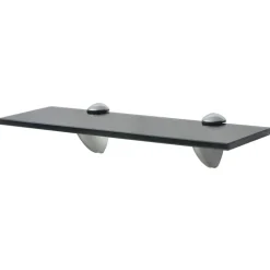 vidaXL Estante flotante de cristal 30x20 cm 8 mm Negro