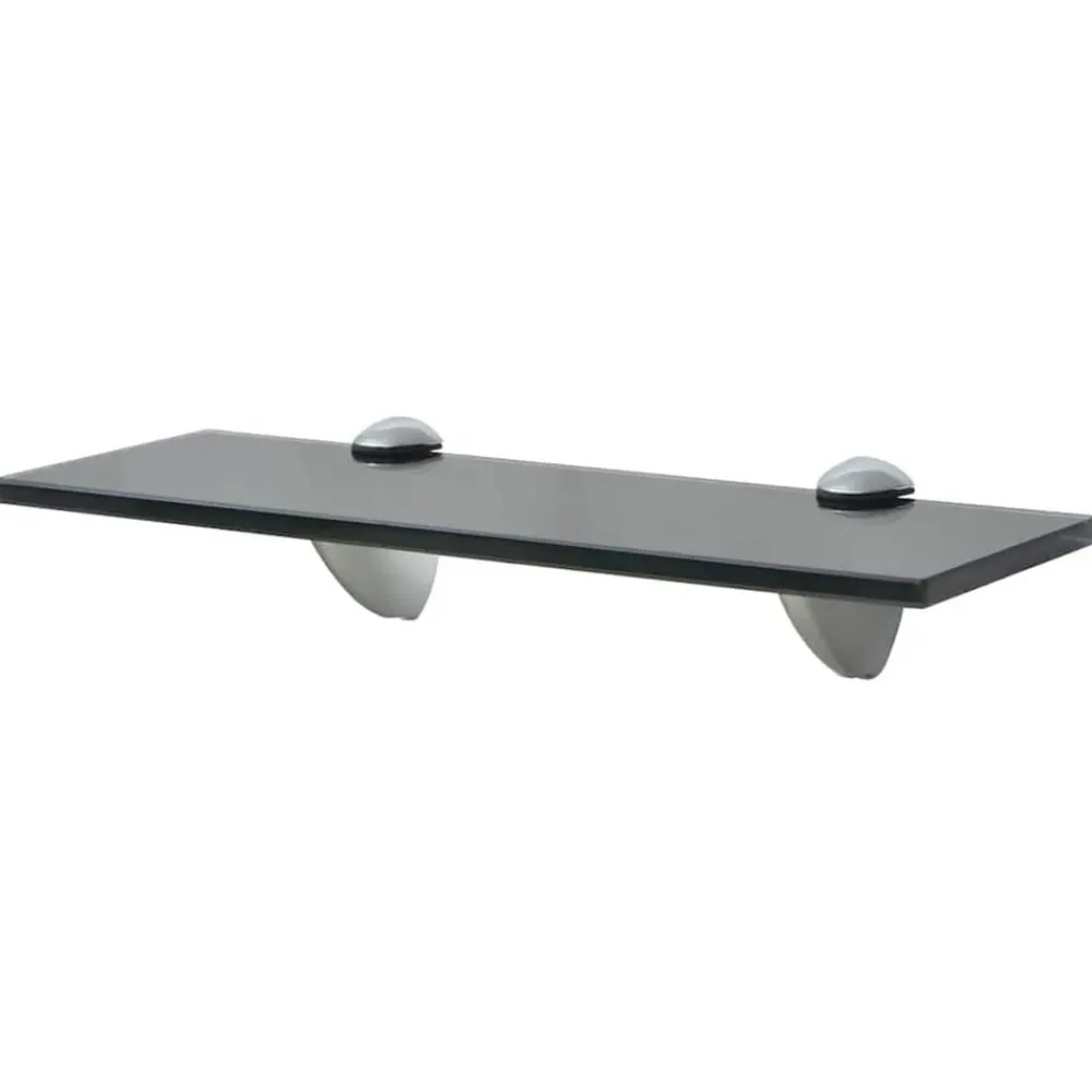 vidaXL Estante flotante de cristal 30x20 cm 8 mm Negro