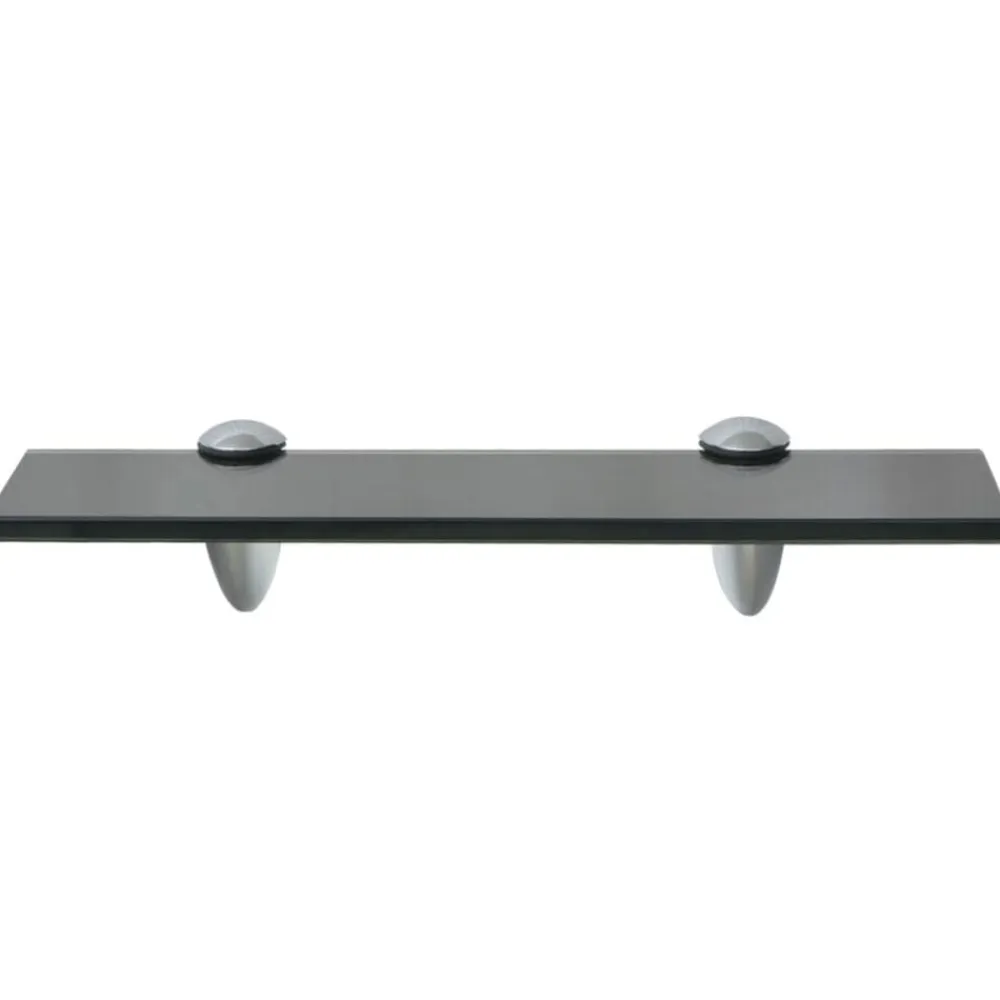 vidaXL Estante flotante de cristal 30x20 cm 8 mm Negro