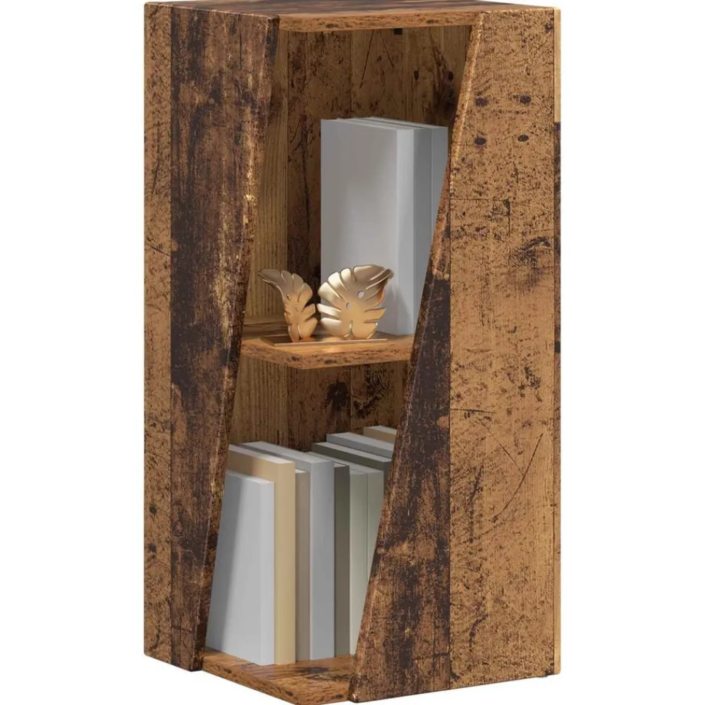 vidaXL Estante lateral Madera vieja 33 x 32 x 70,5 cm Madera envejecida