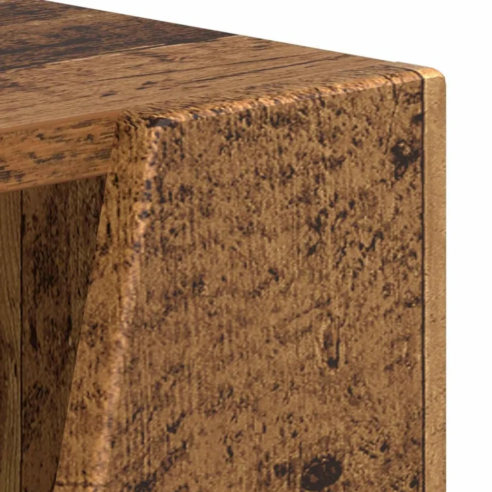 vidaXL Estante lateral Madera vieja 33 x 32 x 70,5 cm Madera envejecida