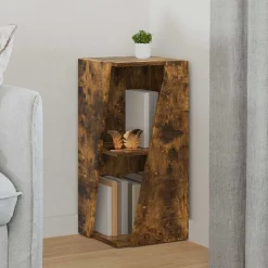 vidaXL Estante lateral 33 x 32 x 70,5 cm Roble ahumado Best