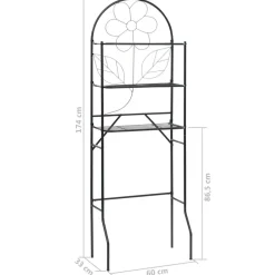 vidaXL Accesorios Para El Baño-Estante para inodoro 60x33x174 cm