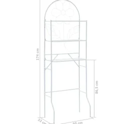 vidaXL Accesorios Para El Baño-Estante para inodoro 60x33x174 cm