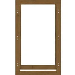 vidaXL Accesorios Para Hornos De Leña Y Chimeneas-Estante para leña madera maciza de pino marrón miel 60x25x100cm