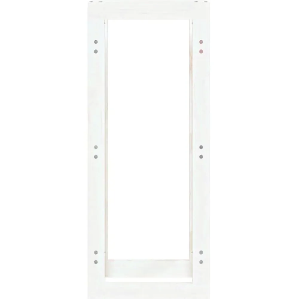vidaXL Estante para leña madera maciza de pino 41x25x100 cm Blanco Hot