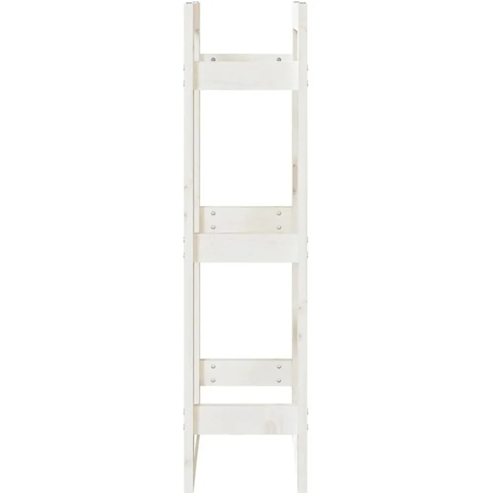 vidaXL Estante para leña madera maciza de pino 41x25x100 cm Blanco Hot