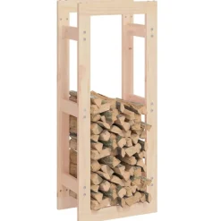 vidaXL Estante para leña madera maciza de pino 41x25x100 cm Natural Clearance