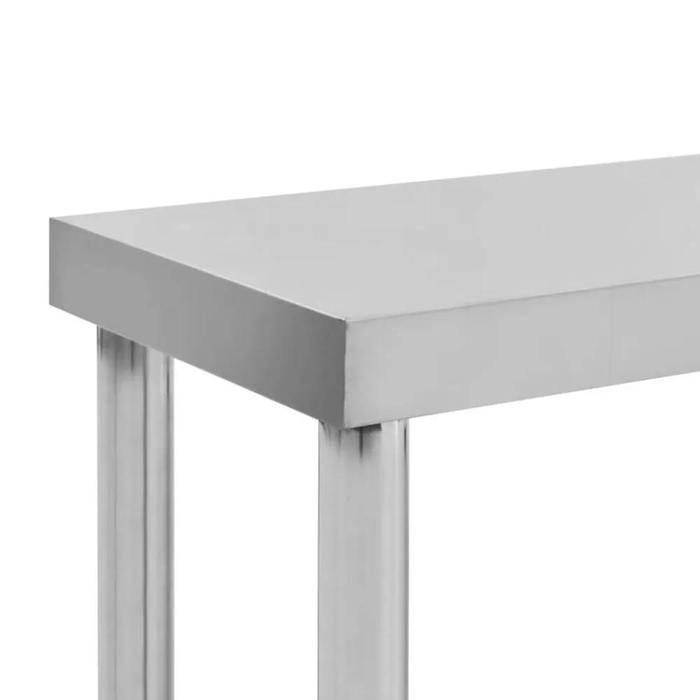 vidaXL Estante para mesa de trabajo de acero inoxidable 120x30x35 cm