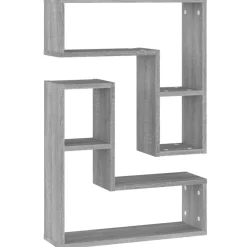vidaXL Estanterías-Estante pared 2 uds madera contrachapada 50x15x50cm