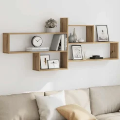 vidaXL Estante pared madera ingeniería artisian 167,5x18x68 cm Roble Sale