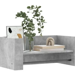 vidaXL Estante pared madera ingeniería gris hormigón 70,5x35x30,5 cm Gris hormig&oacute;n Outlet