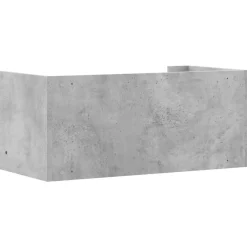 vidaXL Estante pared madera ingeniería gris hormigón 70,5x35x30,5 cm Gris hormig&oacute;n Outlet