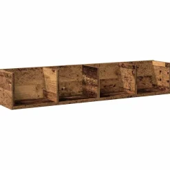 vidaXL Estante pared para CD madera ingeniería envejecida 100x18x18 cm Madera antigua Best