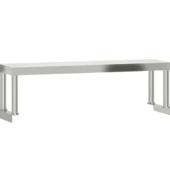 vidaXL Restauración-Estante sobre mesa de trabajo acero inoxidable 110x30x35 cm