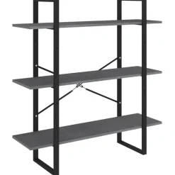 vidaXL Estanterías-Estantería 3 niveles madera maciza de pino 100x30x105 cm