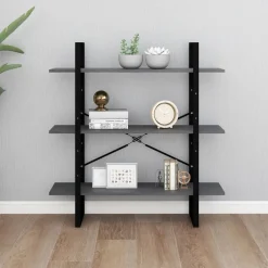 vidaXL Estanterías-Estantería 3 niveles madera maciza de pino 100x30x105 cm