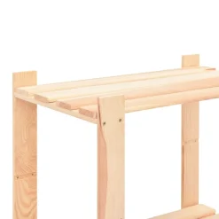 vidaXL Almacenamiento Industrial-Estantería 5 niveles 2 unidades madera pino maciza 250 kg