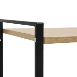 vidaXL Estanterías-Estantería 2 niveles madera ingeniería negro roble 52x28x59 cm