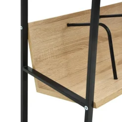 vidaXL Estanterías-Estantería 2 niveles madera ingeniería negro roble 52x28x59 cm