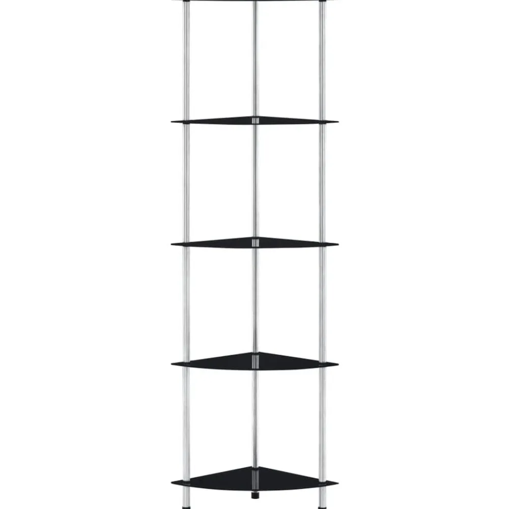 vidaXL Estanterías-Estantería 5 niveles cristal templado 30x30x130 cm