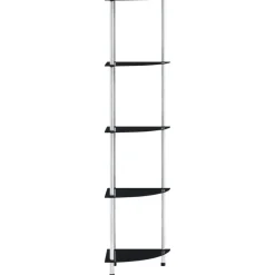 vidaXL Estanterías-Estantería 5 niveles cristal templado 30x30x130 cm