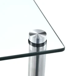 vidaXL Estanterías-Estantería 3 niveles cristal templado 40x40x67 cm