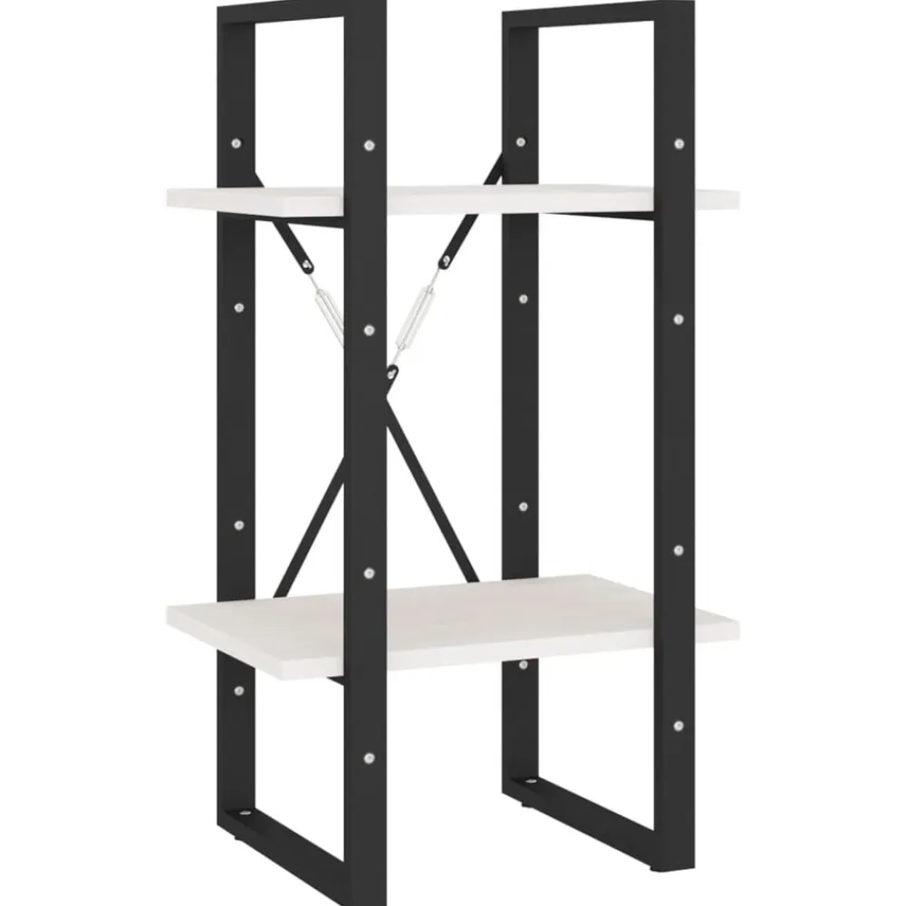 vidaXL Estanterías-Estantería 2 niveles madera maciza de pino 40x30x70 cm