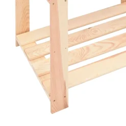 vidaXL Almacenamiento Industrial-Estantería almacenaje 5 niveles madera pino maciza 250 kg