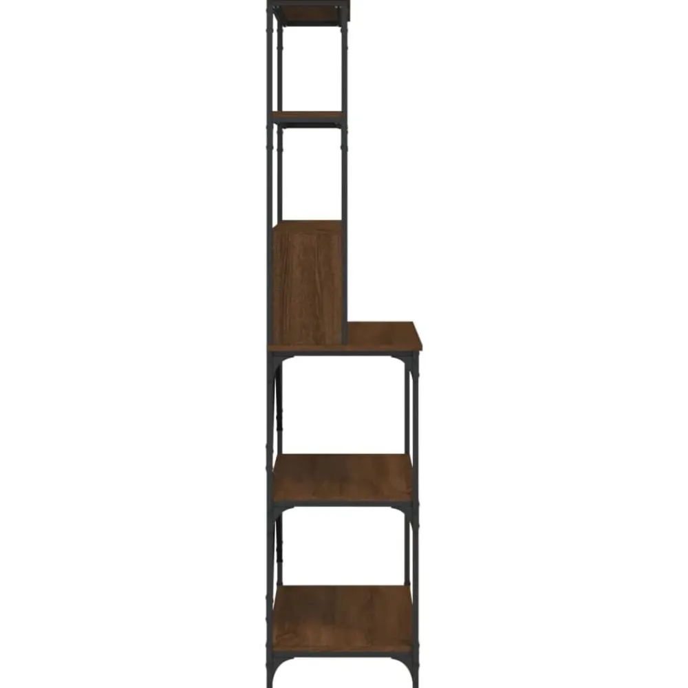 vidaXL Cocina Y Comedor-Estantería cocina 6 niveles madera roble marrón 90x40x180 cm