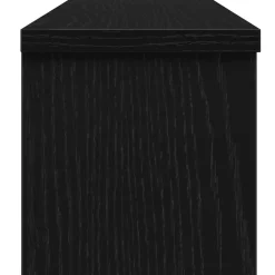 vidaXL Estantería cocina apilable madera ingeniería negra 50x15x16 cm Negro New
