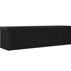 vidaXL Estantería cocina apilable madera ingeniería negra 50x15x16 cm Negro New