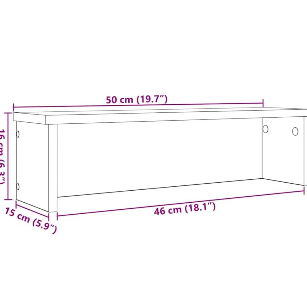 vidaXL Estantería cocina apilable madera ingeniería Roble ahumado Outlet