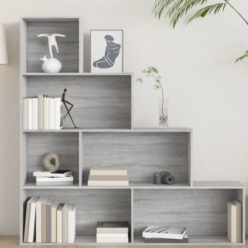 vidaXL Estantería color 155x24x160 cm Gris sonoma Clearance
