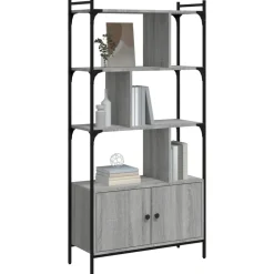 vidaXL Estanterías-Estantería con puertas madera 76,5x30x154,5 cm