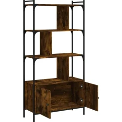 vidaXL Estanterías-Estantería con puertas madera 76,5x30x154,5 cm
