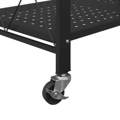 vidaXL Herramientas-Estantería con ruedas de acero negro 71x34x88 cm