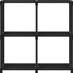 vidaXL Estantería de 4 cubos de tela negra 69x30x72,5 cm Negro Sale