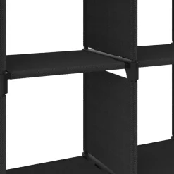 vidaXL Estantería de 4 cubos de tela negra 69x30x72,5 cm Negro Sale